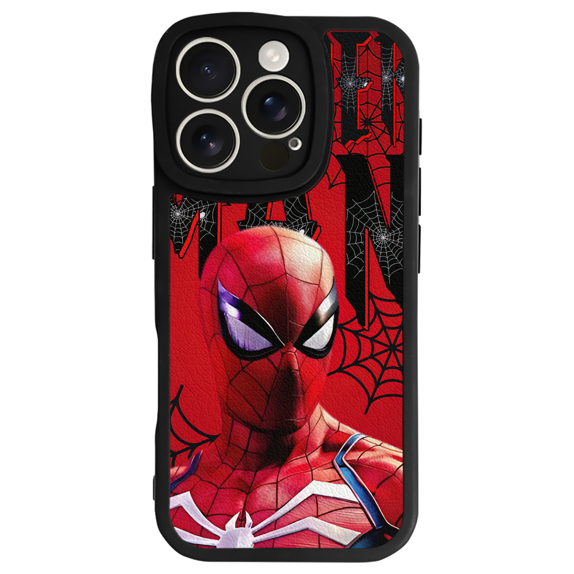 （画像用） Spider Man スパイダーマン 【iPhone 16シリーズ対応】シリコンスマホケース（レザー調） 材質：シリコン